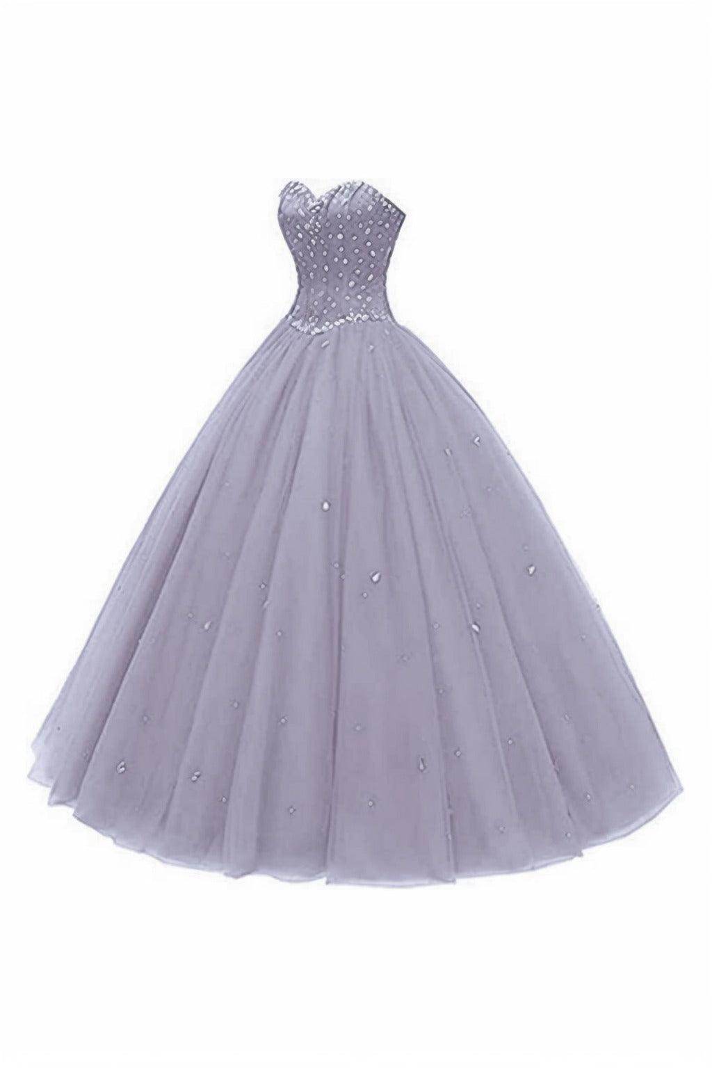 Princess Floor Length Tulle Prom Dress CS0425 - COCOMELODY